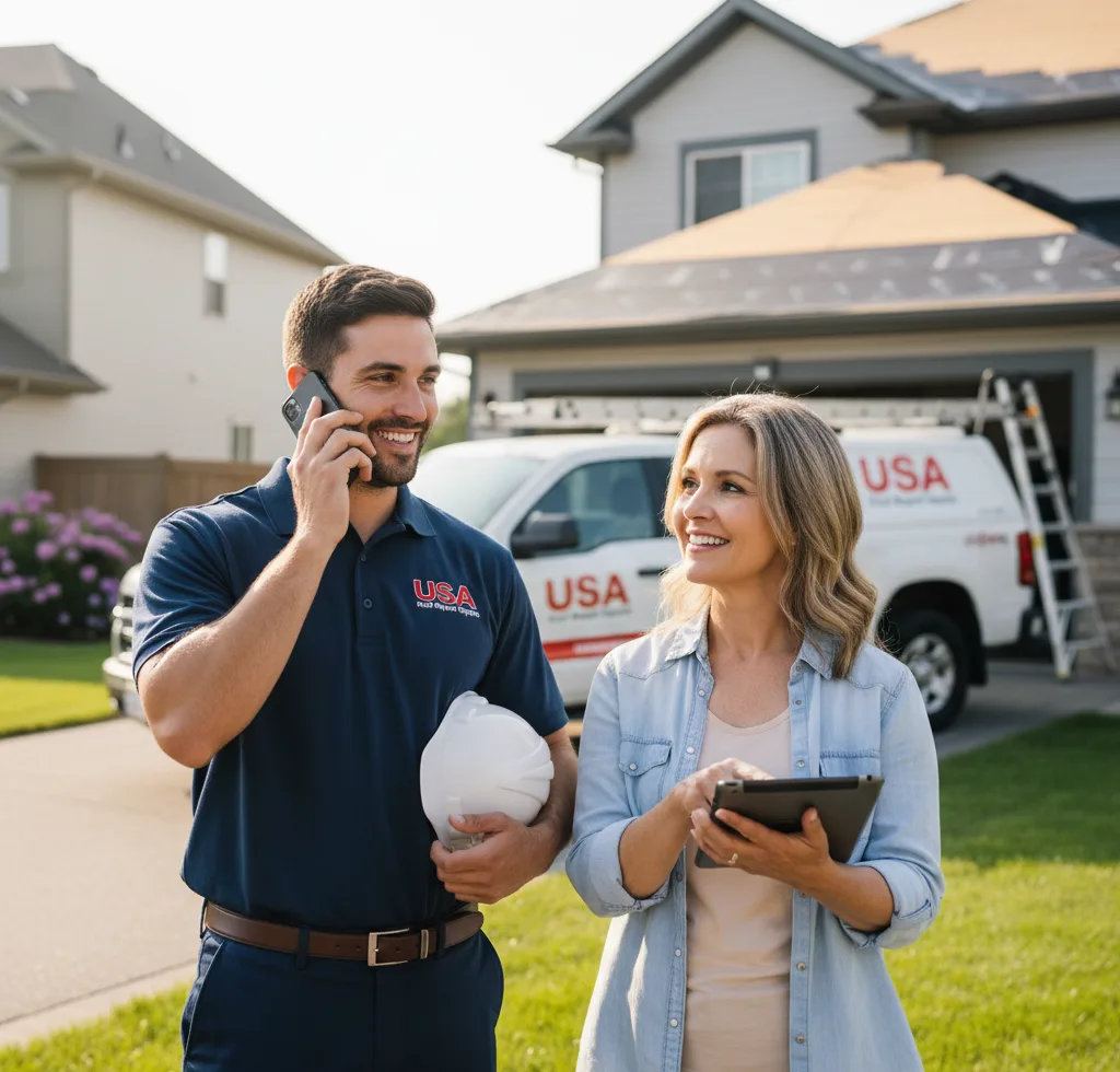USA Roof Repair Experts customer support in Erath